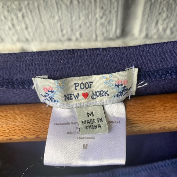 Poof! New York Navy Blue T-shirt Scoop Neck Dress - Picture 6 of 7